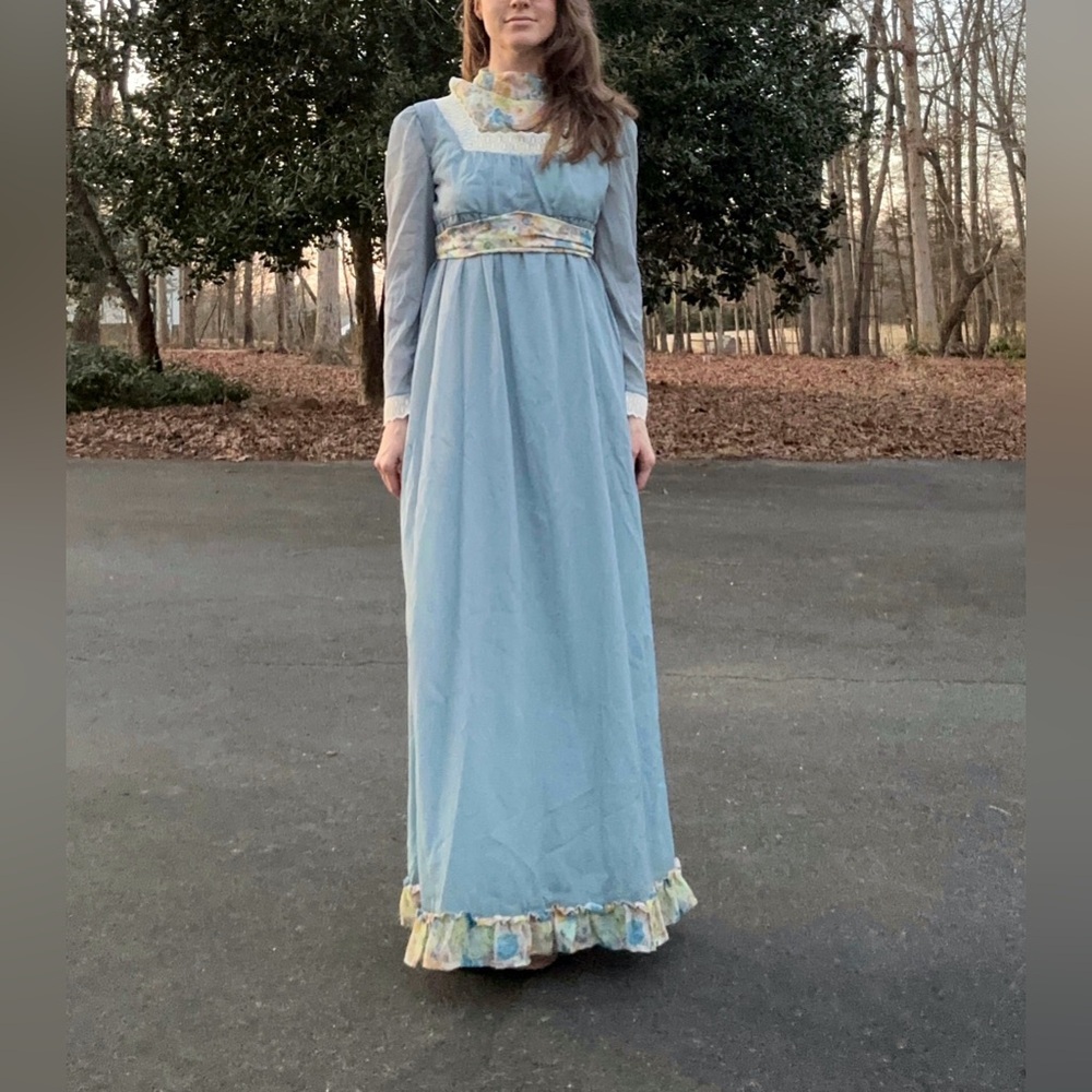 VTG 70’s Prairie Maxi Dress Size 11 Fadoosie by Ruth Originals
